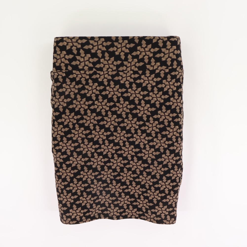 LuLaRoe Straight Skirt Knee Length Womens Sz M Brown Poly Blend STRETCH COMFORT